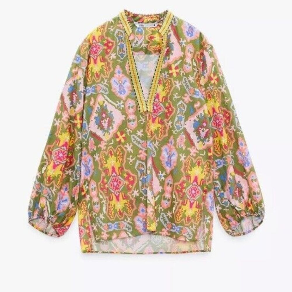 ZARA PRINTED TOP